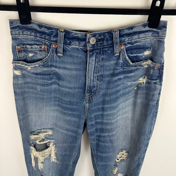 Abercrombie & Fitch Womens Annie High Rise Medium Wash Girlfriend Jeans 26, 2S - Picture 3 of 8
